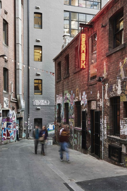 Lee Ho Fook on Duckboard Place, off Flinders Lane, by Technē. Photo by Brooke Holm.