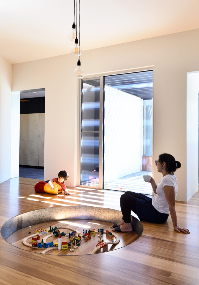 The interior of the Fifty Fifty house.