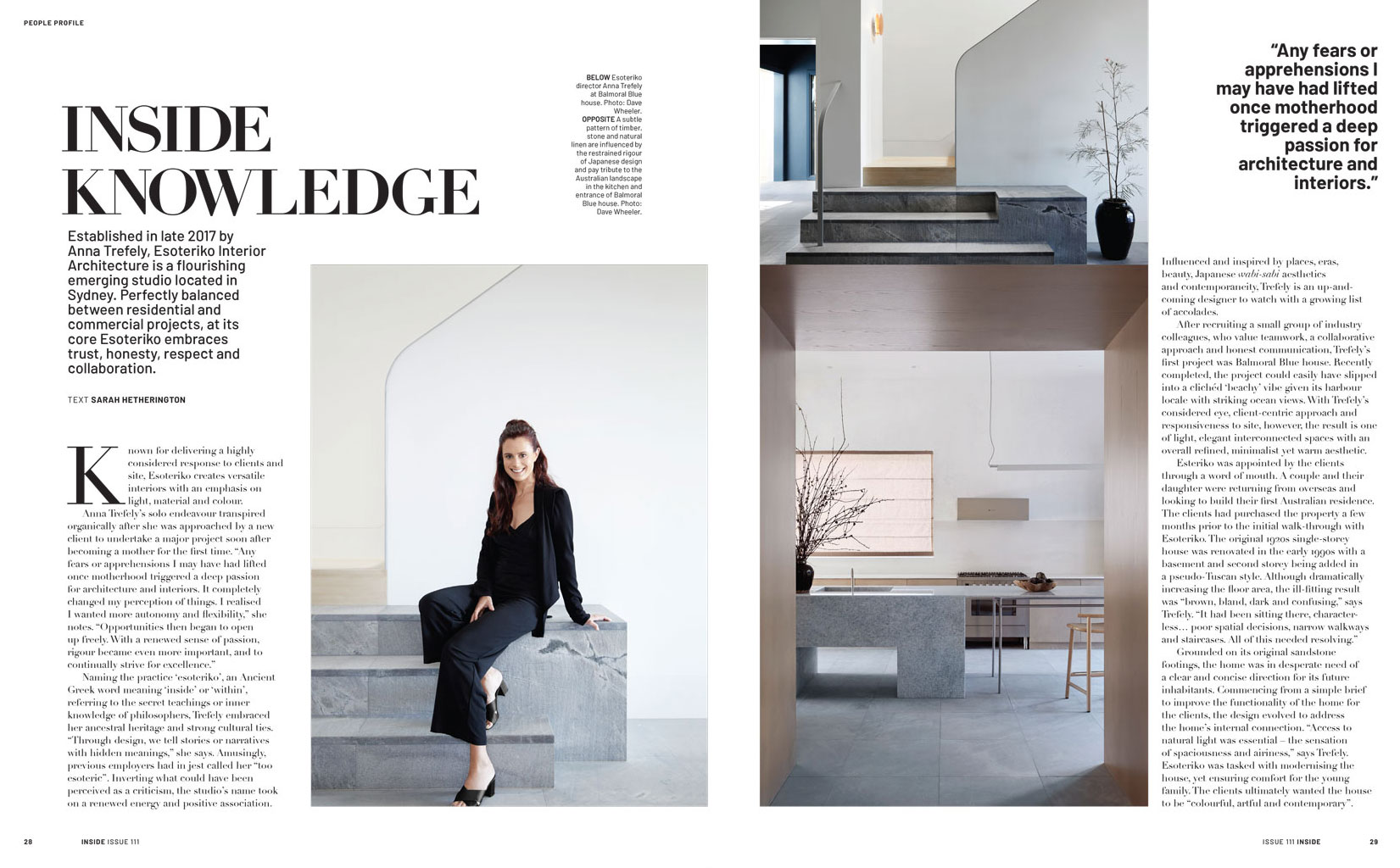 Latest issue of inside magazine on newsstands now! Australian Design