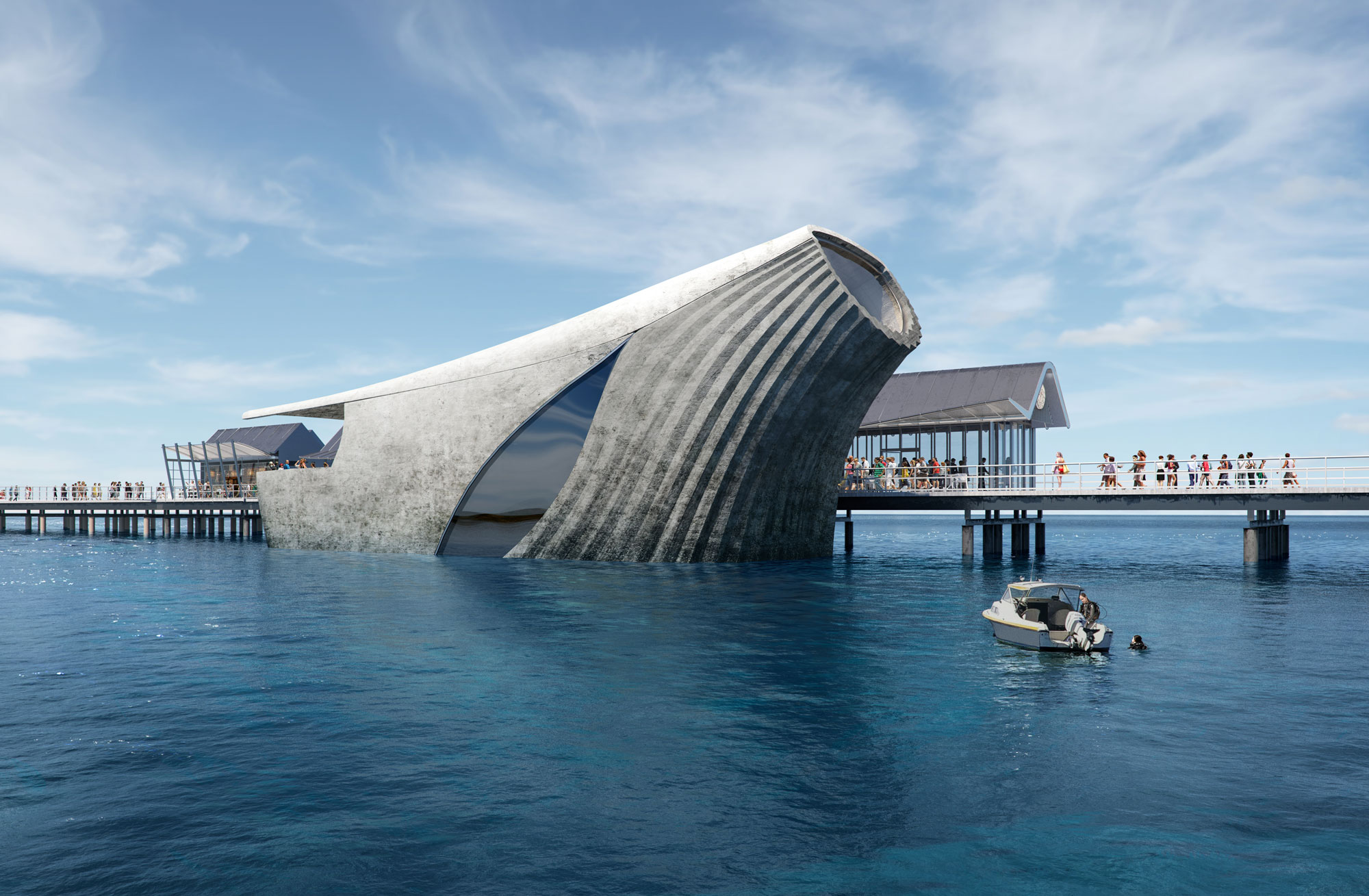 Baca Architects designs "abstract" whale for Perth marine observatory